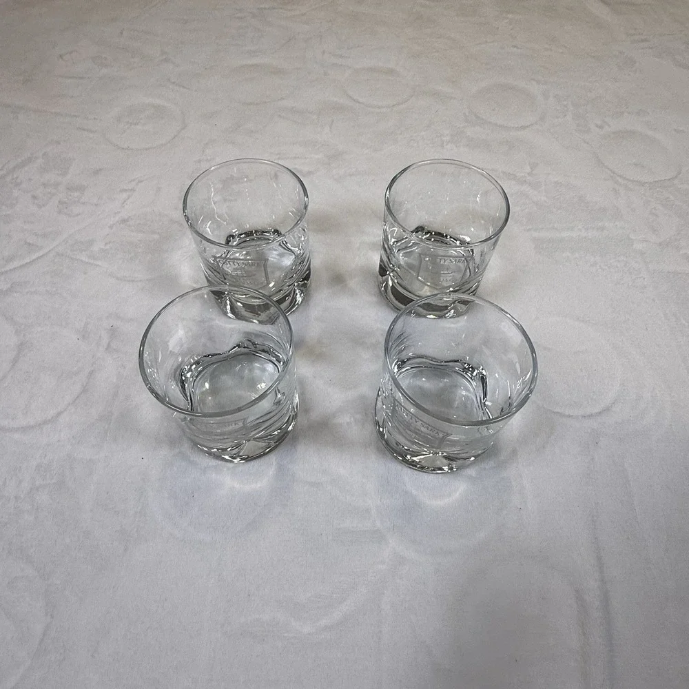 Vintage Cutty Sark The Real McCoy Scotch Whisky Rocks Glasses Set of 4 Barware